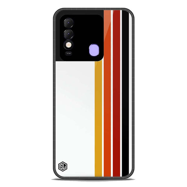 Retro Stripes Series Soft Phone Case - Premium Glass Case - Tecno Spark 8