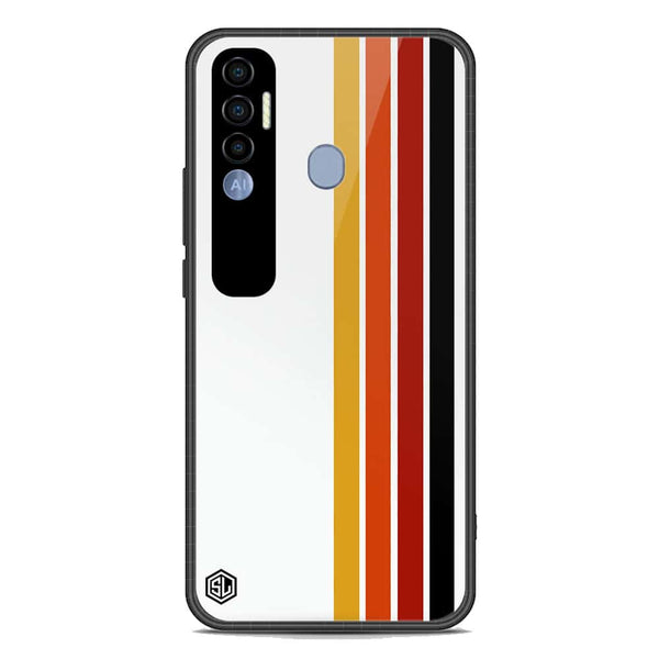 Retro Stripes Series Soft Phone Case - Premium Glass Case - Tecno Spark 7 Pro