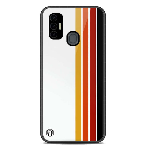 Retro Stripes Series Soft Phone Case - Premium Glass Case - Tecno Spark 7