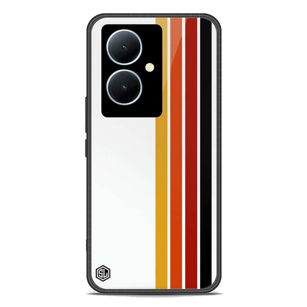 Retro Stripes Series Soft Phone Case - Premium Glass Case - Vivo Y78 Plus 5G