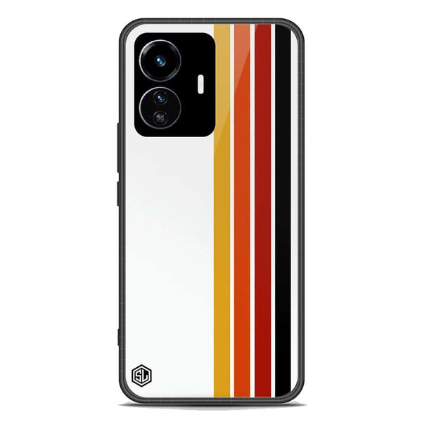 Retro Stripes Series Soft Phone Case - Premium Glass Case - Vivo Y77 5G