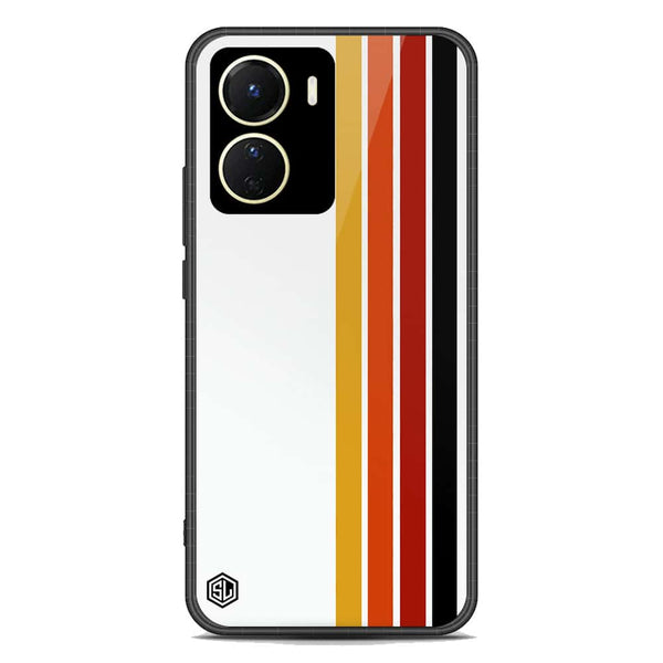 Retro Stripes Series Soft Phone Case - Premium Glass Case - Vivo Y56 5G
