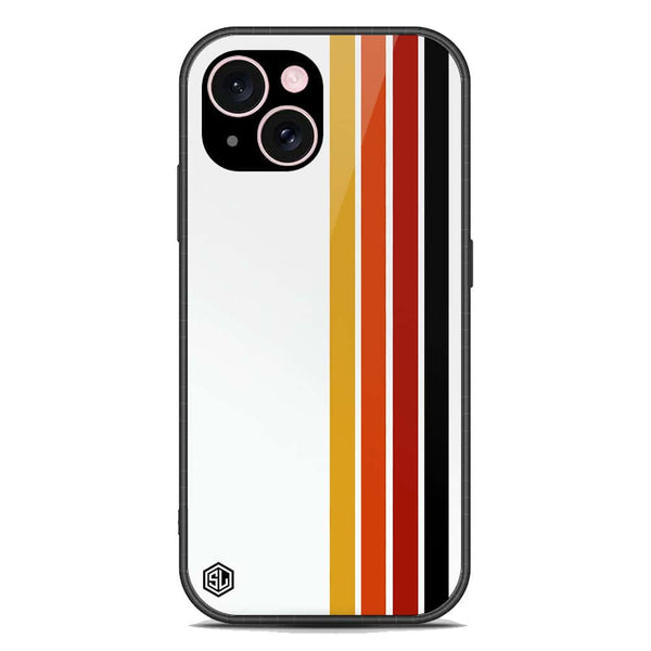 Retro Stripes Series Soft Phone Case - Premium Glass Case - iPhone 15 Plus