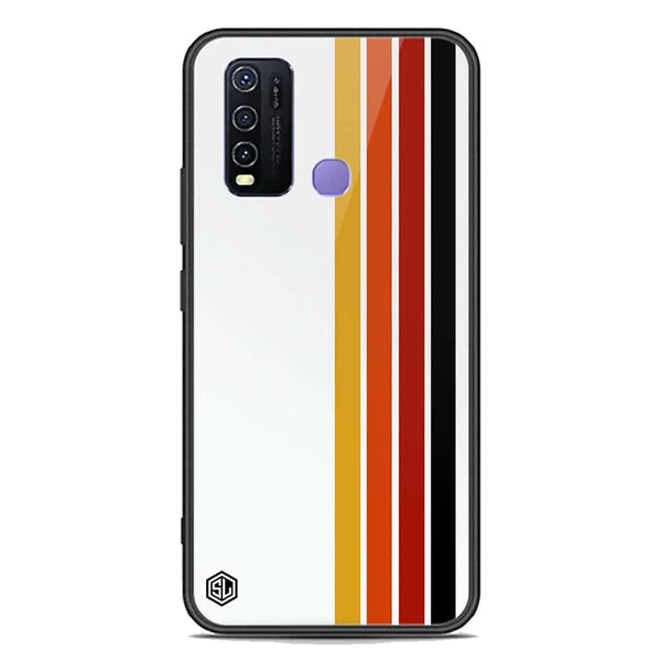 Retro Stripes Series Soft Phone Case - Premium Glass Case - Vivo Y50