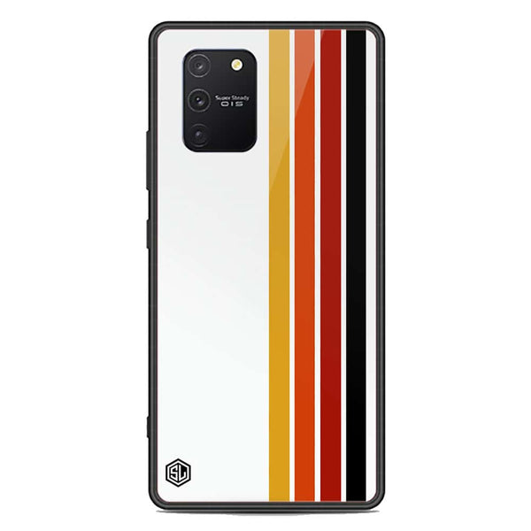 Retro Stripes Series Soft Phone Case - Premium Glass Case - Samsung Galaxy S10 Lite