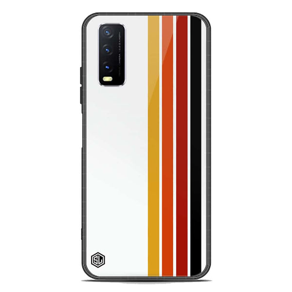 Retro Stripes Series Soft Phone Case - Premium Glass Case - Vivo Y12a