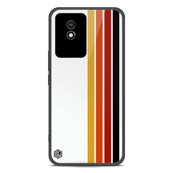 Retro Stripes Series Soft Phone Case - Premium Glass Case - Vivo Y11 2023