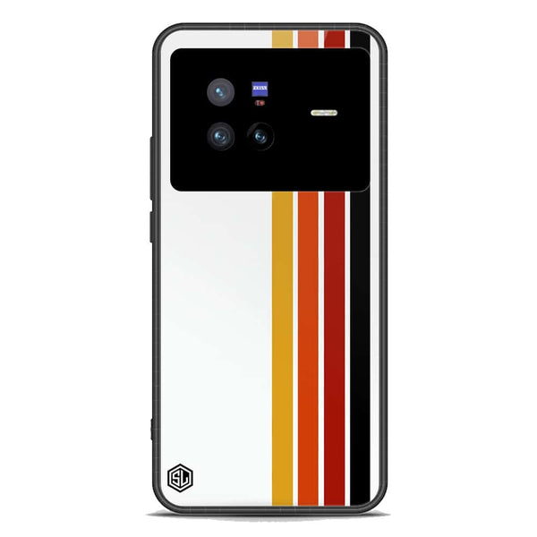 Retro Stripes Series Soft Phone Case - Premium Glass Case - Vivo X80