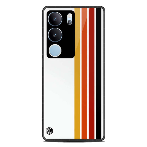 Retro Stripes Series Soft Phone Case - Premium Glass Case - Vivo V29 Pro