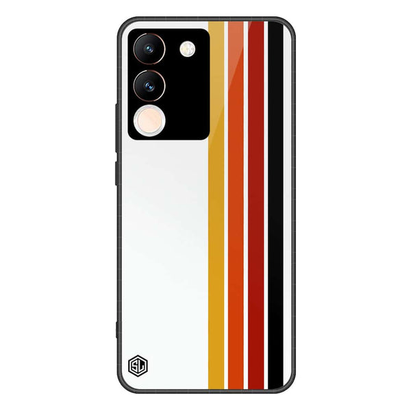 Retro Stripes Series Soft Phone Case - Premium Glass Case - Vivo V29e