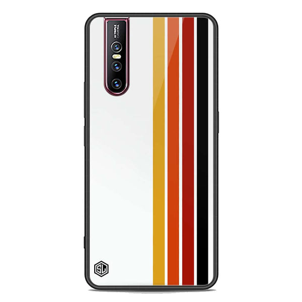 Retro Stripes Series Soft Phone Case - Premium Glass Case - Vivo V15 Pro