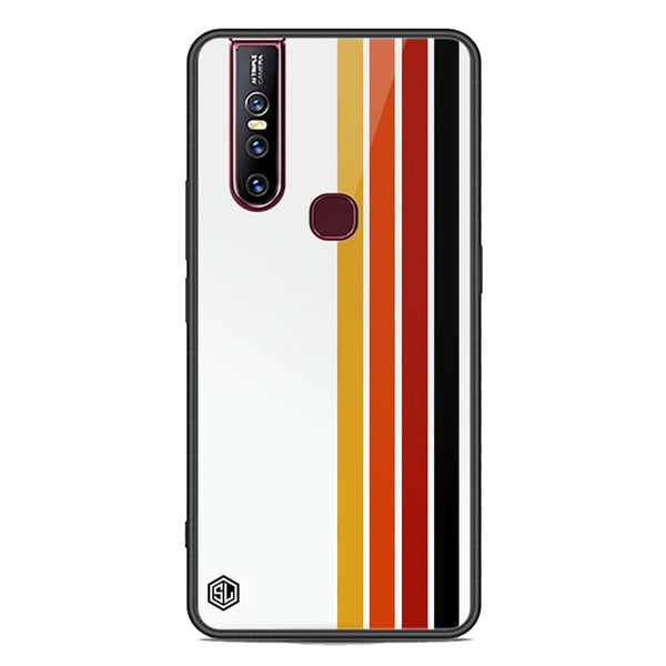 Retro Stripes Series Soft Phone Case - Premium Glass Case - Vivo V15