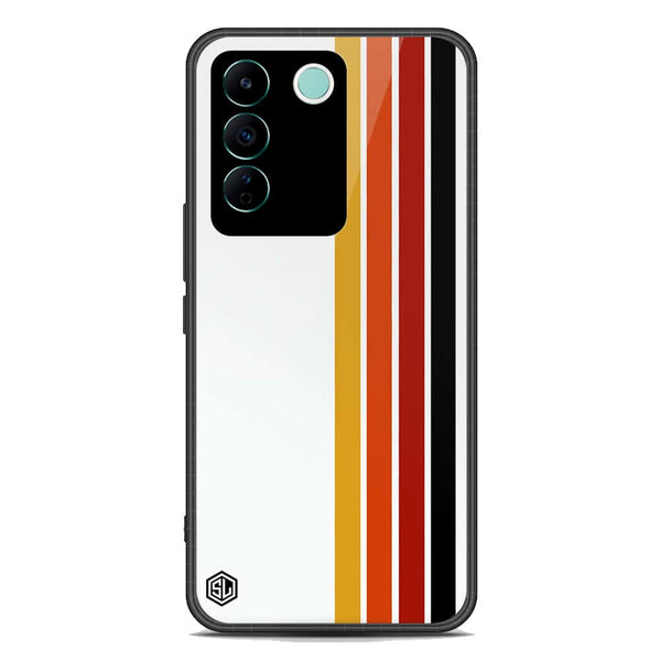 Retro Stripes Series Soft Phone Case - Premium Glass Case - Vivo S16e