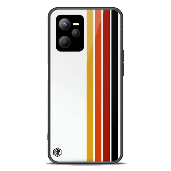Retro Stripes Series Soft Phone Case - Premium Glass Case - Realme V25