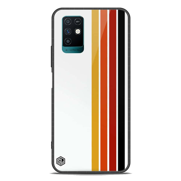 Retro Stripes Series Soft Phone Case - Premium Glass Case - Infinix Note 10
