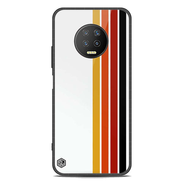 Retro Stripes Series Soft Phone Case - Premium Glass Case - Infinix Note 7