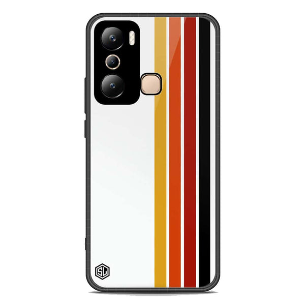 Retro Stripes Series Soft Phone Case - Premium Glass Case - Infinix Hot 20i