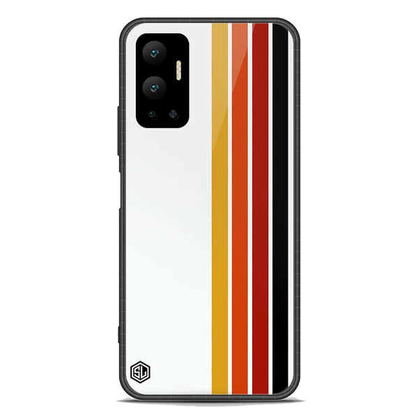 Retro Stripes Series Soft Phone Case - Premium Glass Case - Infinix Hot 12