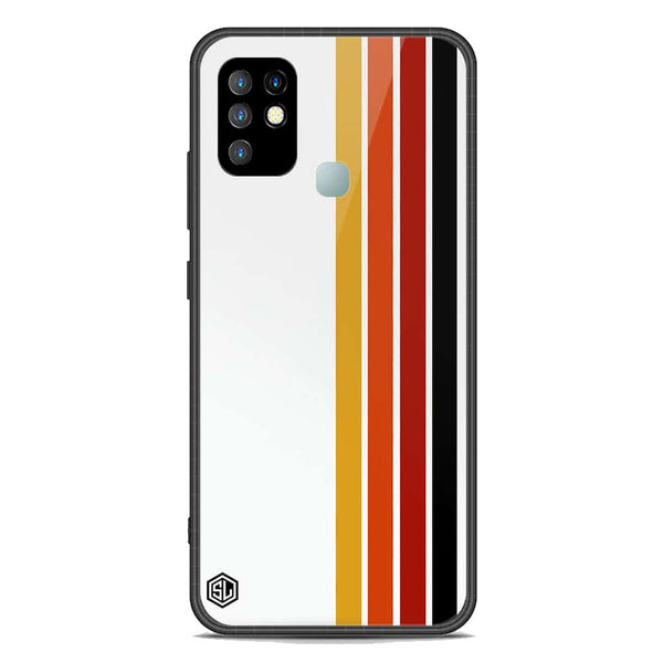 Retro Stripes Series Soft Phone Case - Premium Glass Case - Infinix Hot 10