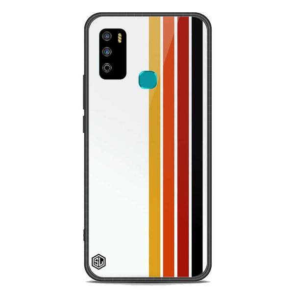 Retro Stripes Series Soft Phone Case - Premium Glass Case - Infinix Hot 9 Play