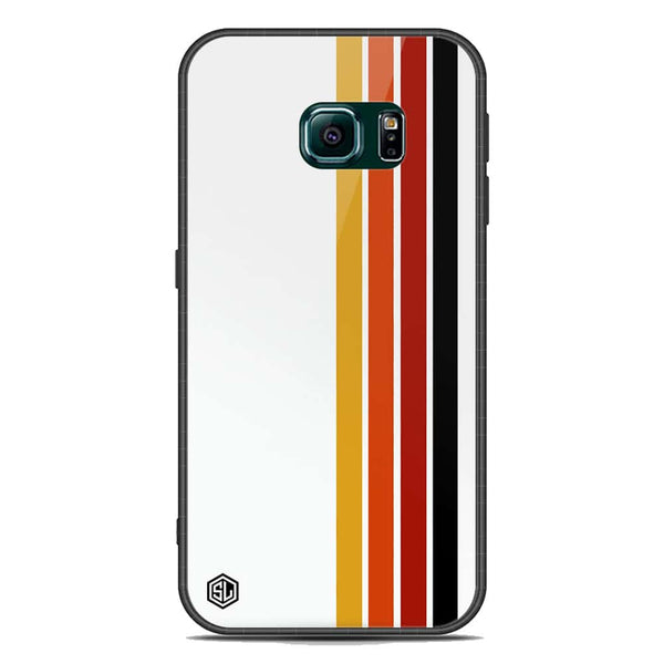 Retro Stripes Series Soft Phone Case - Acrylic Glass Case - Samsung Galaxy S6 Edge Plus