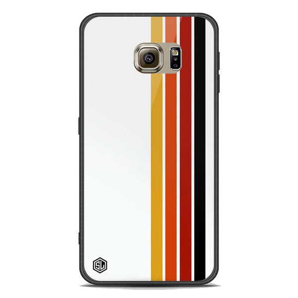Retro Stripes Series Soft Phone Case - Acrylic Glass Case - Samsung Galaxy S6