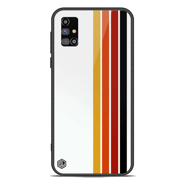 Retro Stripes Series Soft Phone Case - Premium Glass Case - Samsung Galaxy M31s