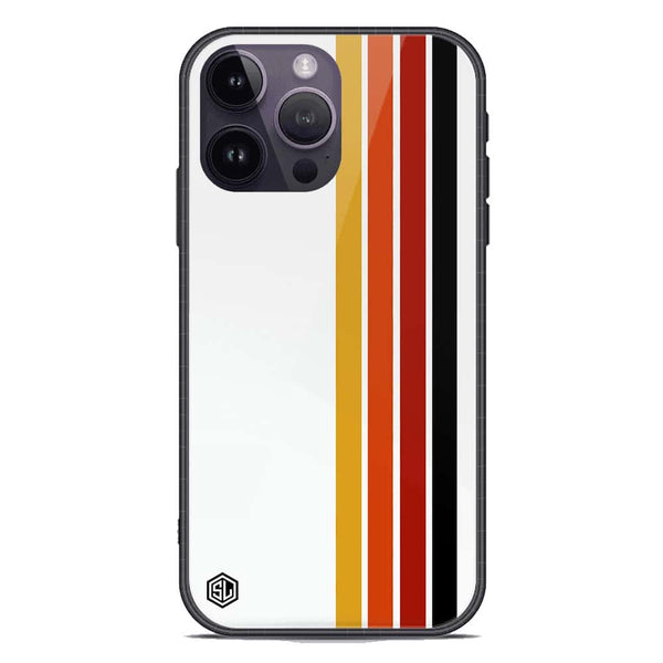 Retro Stripes Series Soft Phone Case - Premium Glass Case - iPhone 14 Pro