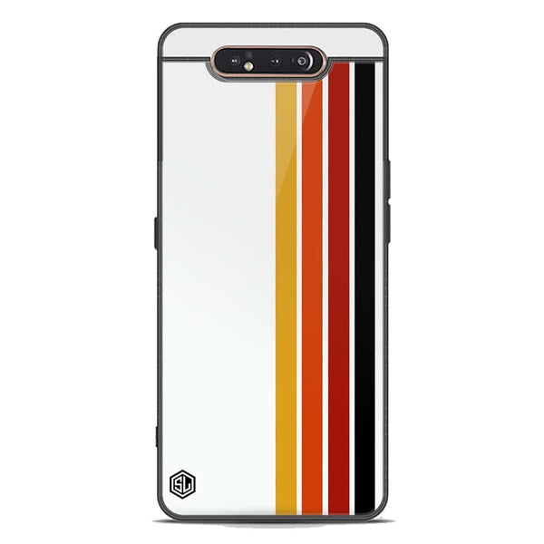 Retro Stripes Series Soft Phone Case - Premium Glass Case - Samsung Galaxy A80