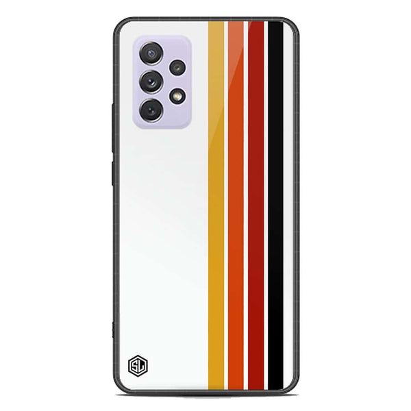 Retro Stripes Series Soft Phone Case - Premium Glass Case - Samsung Galaxy A72