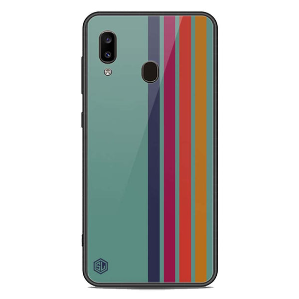 Retro Stripes Series Soft Phone Case - Premium Glass Case - Samsung Galaxy A20