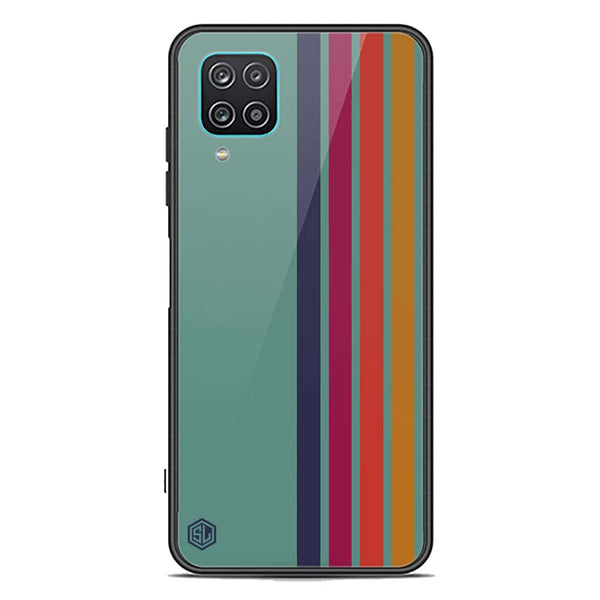 Retro Stripes Series Soft Phone Case - Premium Glass Case - Samsung Galaxy A12