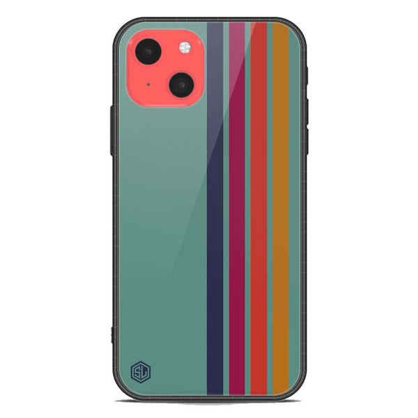 Retro Stripes Series Soft Phone Case - Premium Glass Case - iPhone 13 Mini