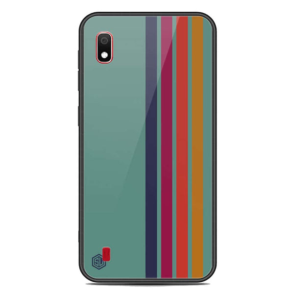 Retro Stripes Series Soft Phone Case - Premium Glass Case - Samsung Galaxy A10