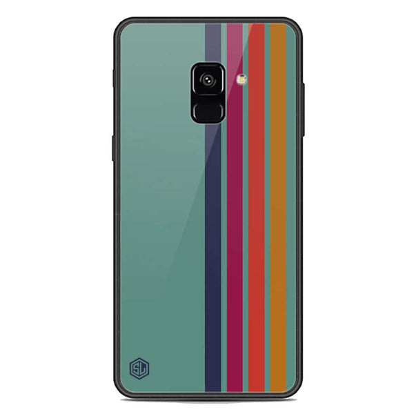 Retro Stripes Series Soft Phone Case - Premium Glass Case - Samsung Galaxy A8 2018