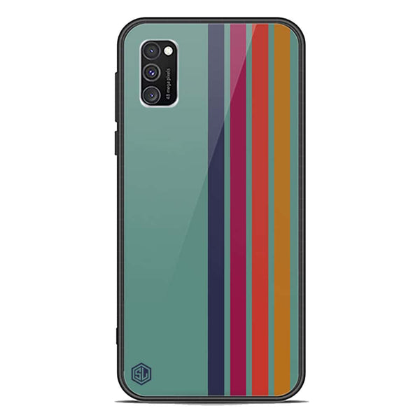 Retro Stripes Series Soft Phone Case - Premium Glass Case - Samsung Galaxy A02s