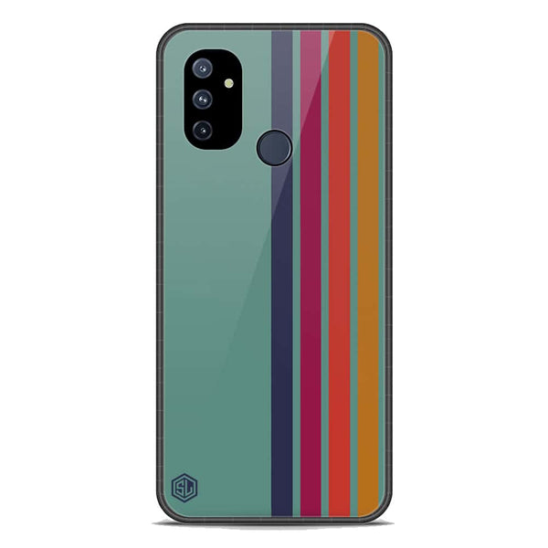 Retro Stripes Series Soft Phone Case - Premium Glass Case - OnePlus Nord N100