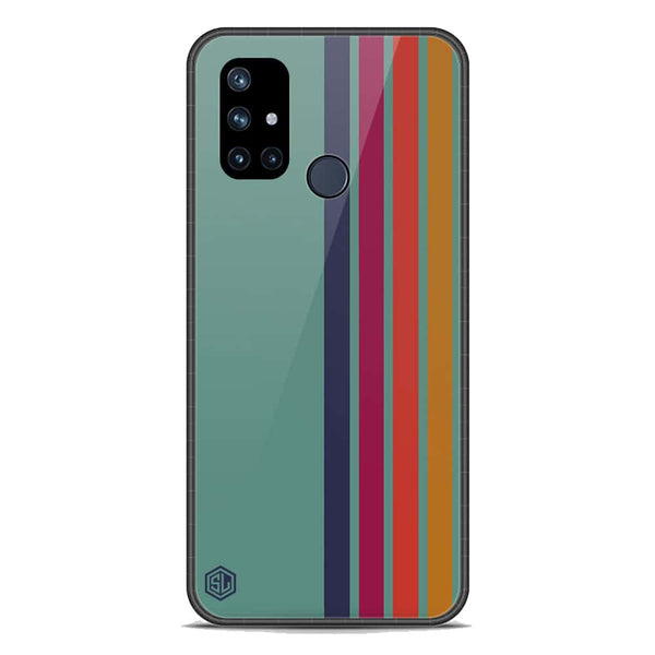 Retro Stripes Series Soft Phone Case - Premium Glass Case - OnePlus Nord N10 5G