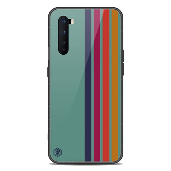 Retro Stripes Series Soft Phone Case - Premium Glass Case - OnePlus Nord