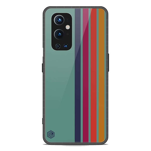 Retro Stripes Series Soft Phone Case - Premium Glass Case - OnePlus 9 Pro