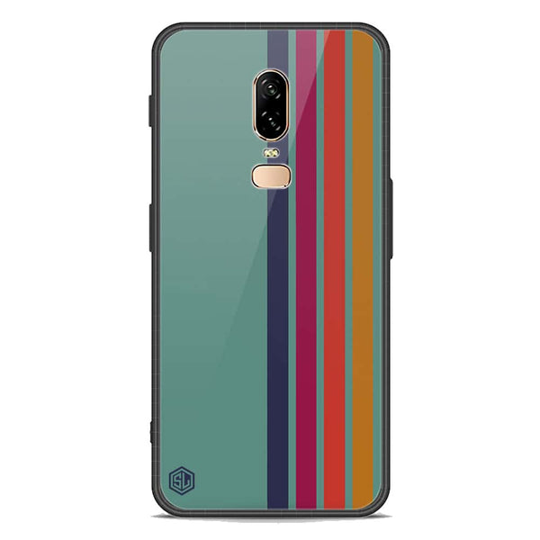 Retro Stripes Series Soft Phone Case - Premium Glass Case - OnePlus 6