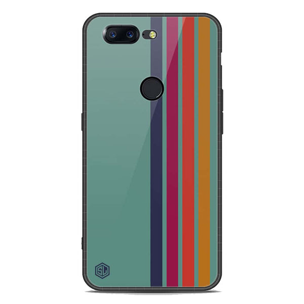 Retro Stripes Series Soft Phone Case - Premium Glass Case - OnePlus 5T