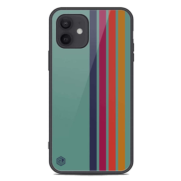 Retro Stripes Series Soft Phone Case - Premium Glass Case - iPhone 12