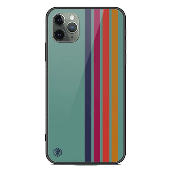 Retro Stripes Series Soft Phone Case - Premium Glass Case - iPhone 11 Pro Max