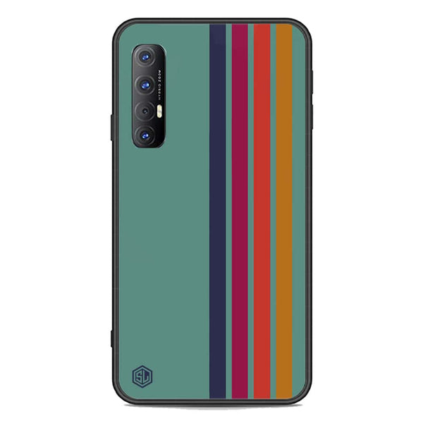 Retro Stripes Series Soft Phone Case - Premium Glass Case - Oppo Reno 3 Pro