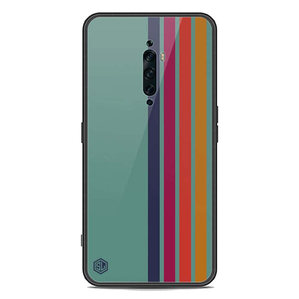 Retro Stripes Series Soft Phone Case - Premium Glass Case - Oppo Reno 2F