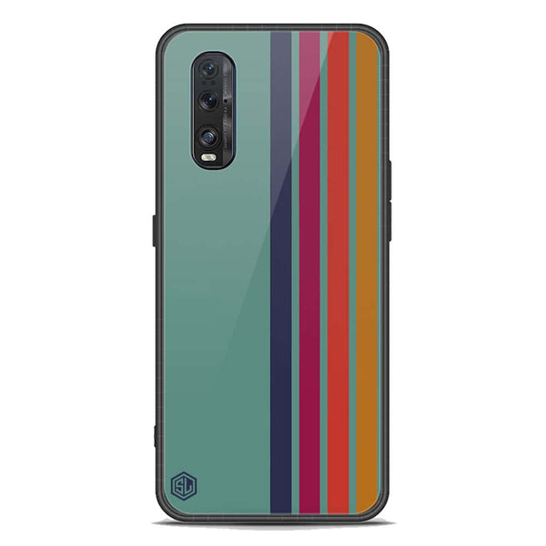 Retro Stripes Series Soft Phone Case - Premium Glass Case - Oppo Find X2