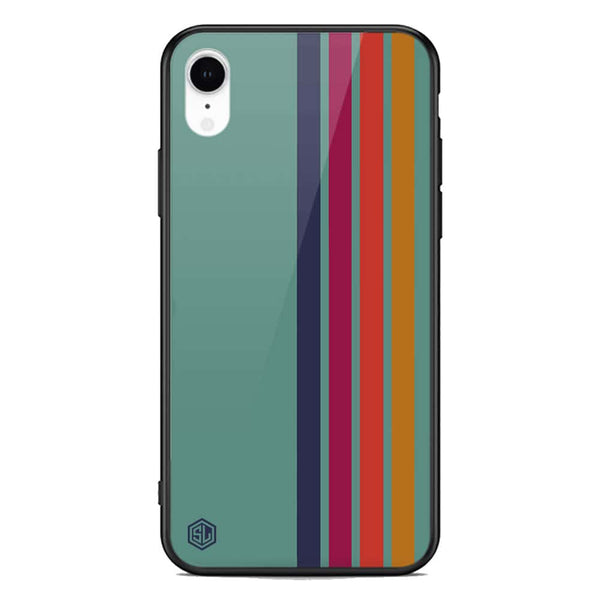 Retro Stripes Series Soft Phone Case - Premium Glass Case - iPhone XR