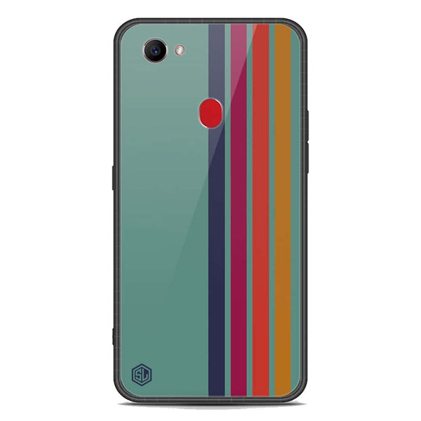 Retro Stripes Series Soft Phone Case - Premium Glass Case - Oppo F7