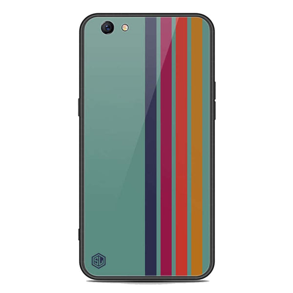Retro Stripes Series Soft Phone Case - Premium Glass Case - Oppo F3 Plus